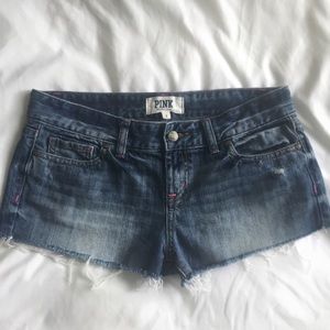 Pink Victoria’s Secret Denim Cutoff Shorts
